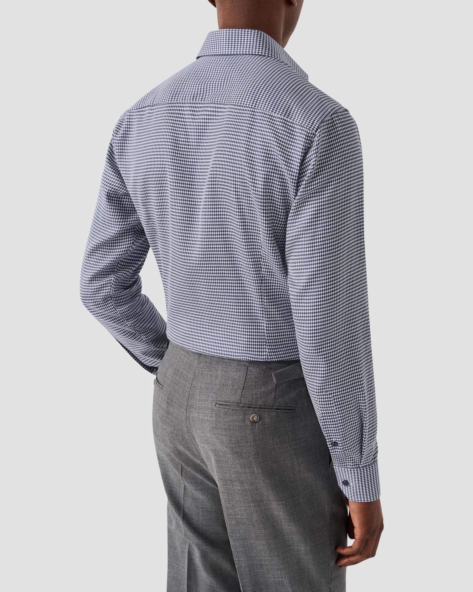 Eton Houndstooth Print Signature Twill Shirt Product Image