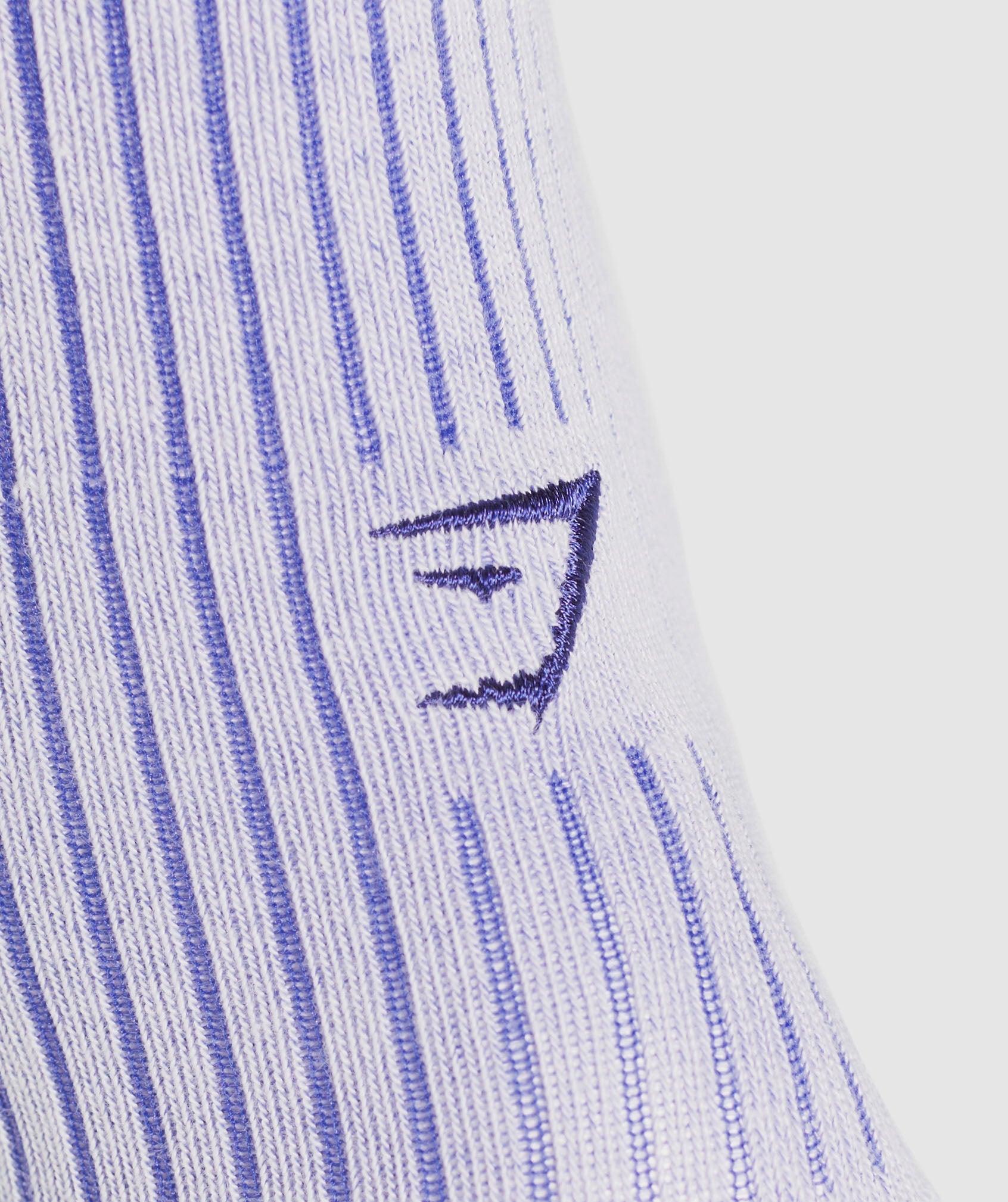Gymshark Frill Crew Single Sock - Fresh Lilac/Cobalt Purple Female Product Image