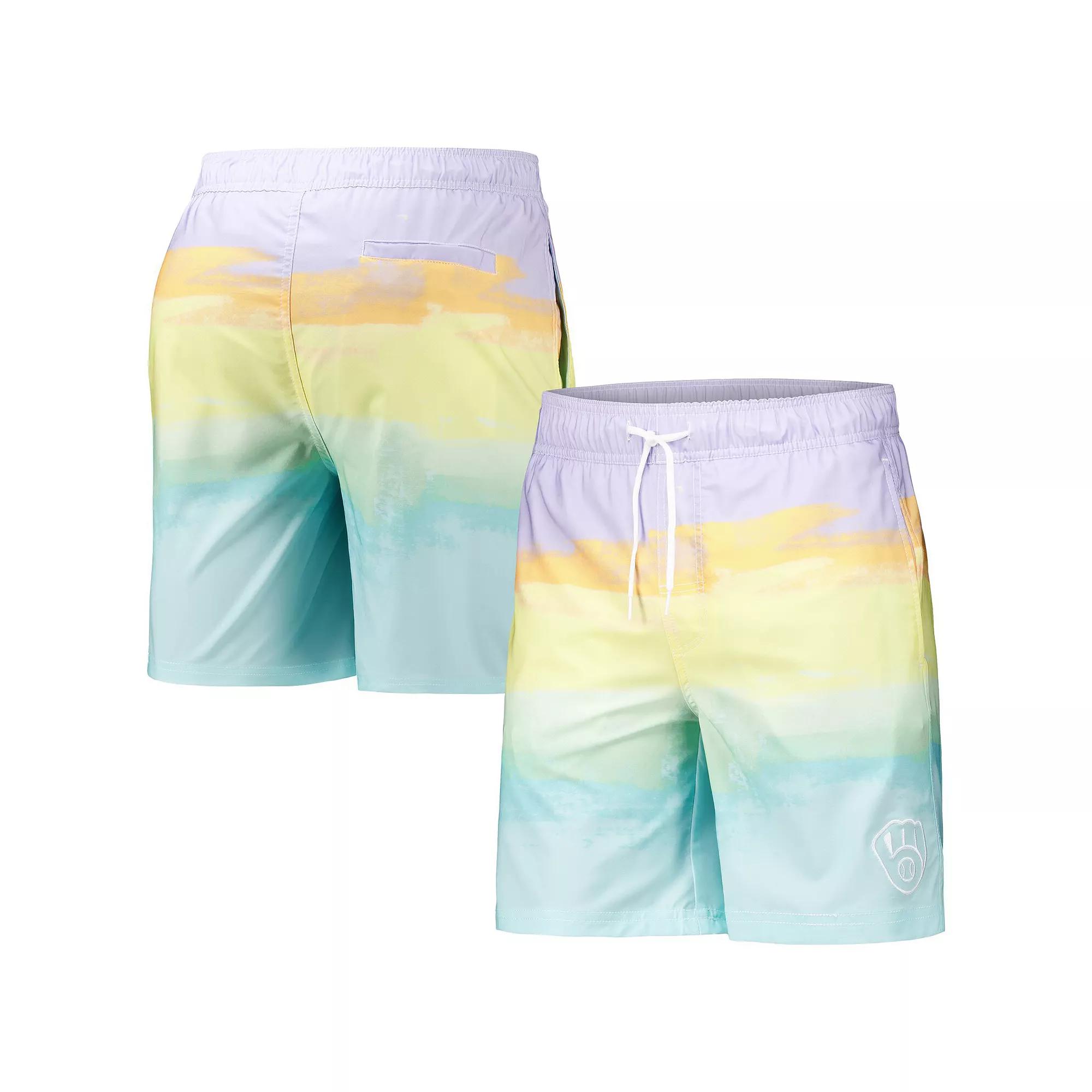 Men's G-III Sports by Carl Banks Milwaukee Brewers Perfect Game Volley Board Shorts,  Product Image