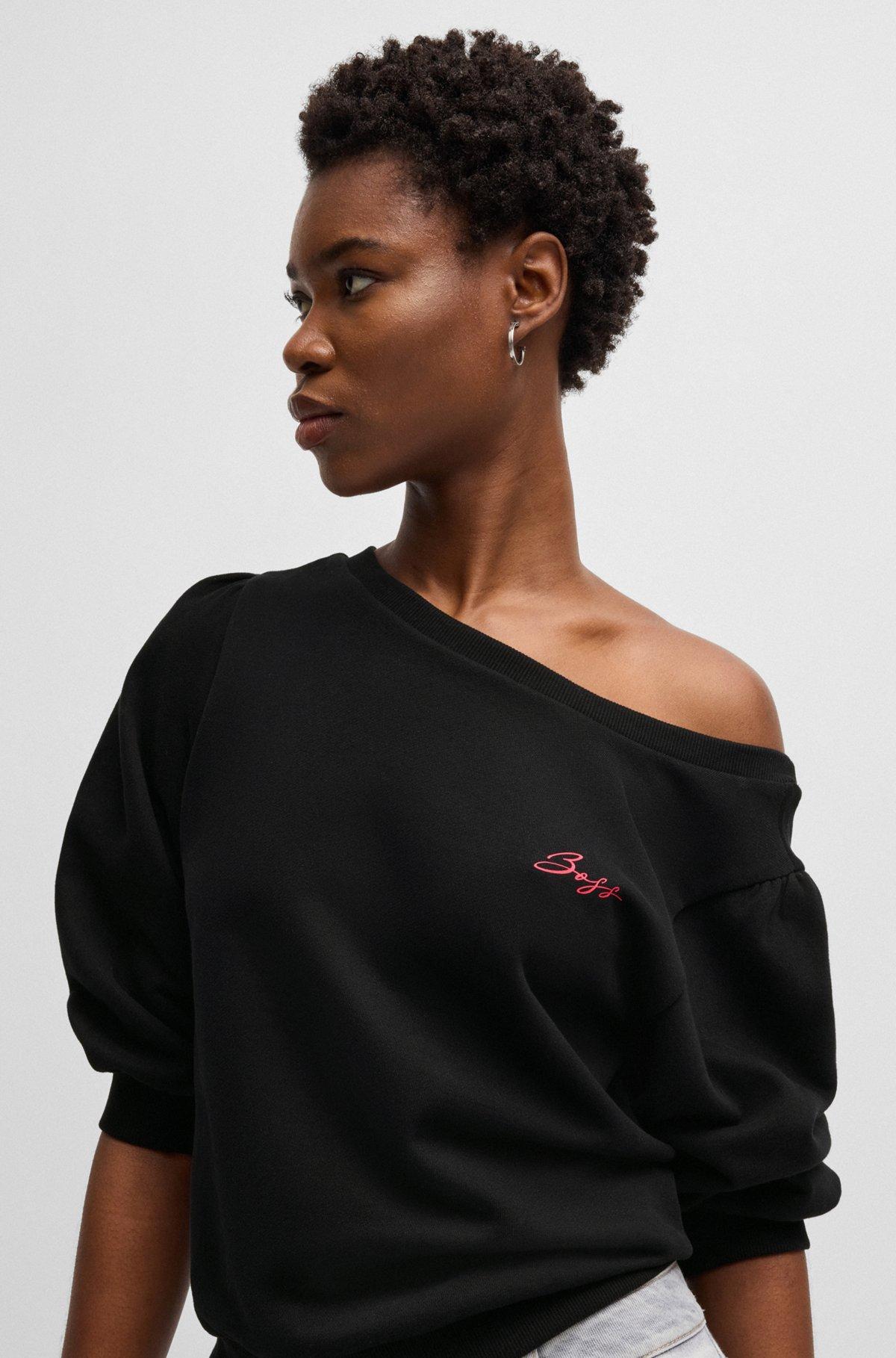 Cotton-terry sweatshirt with logo detail Product Image