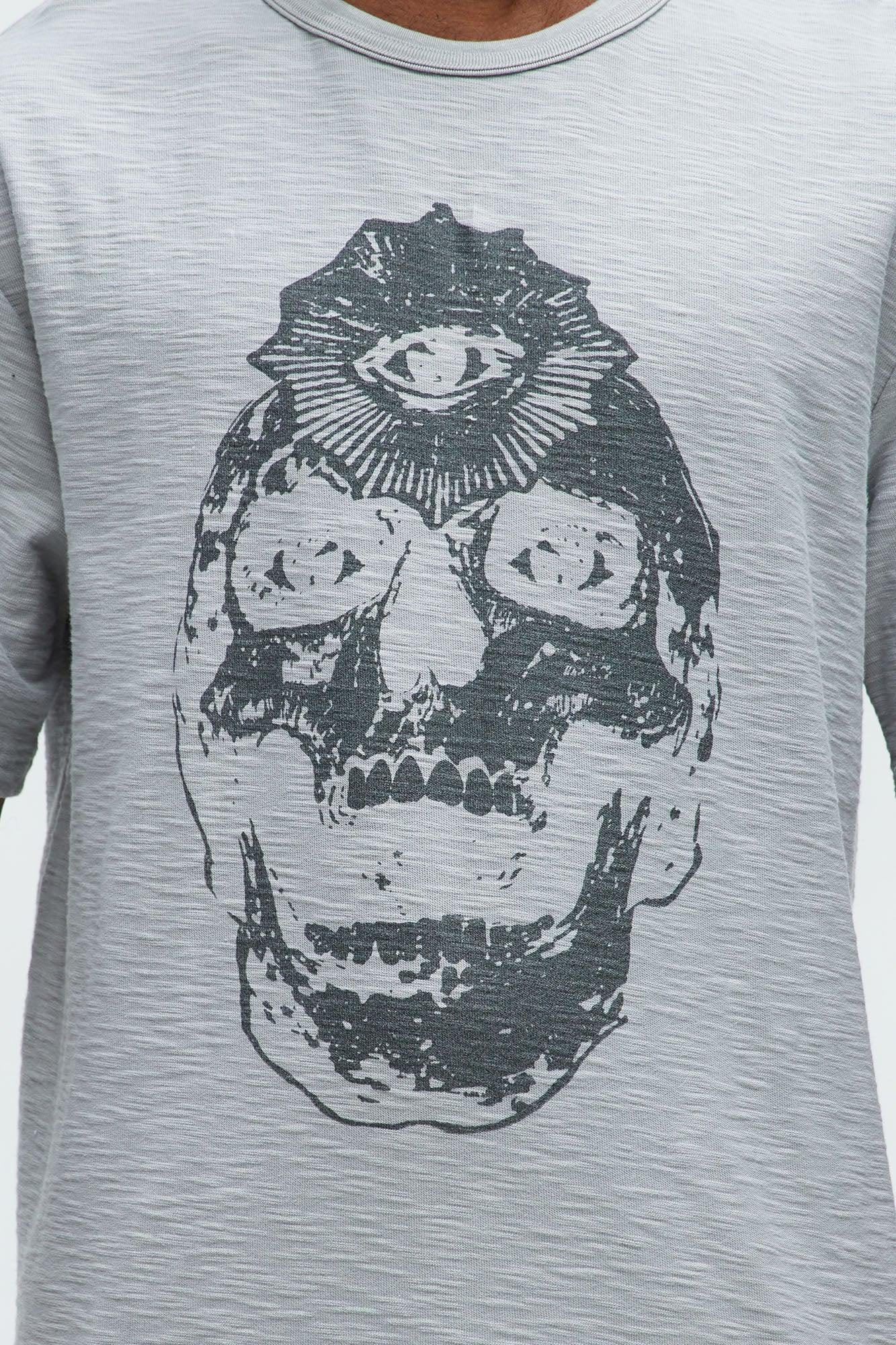 All Seeing Textured Short Sleeve Tee - Grey Product Image