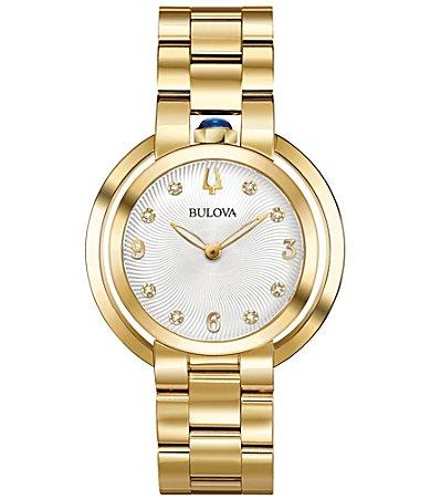 Bulova Womens Rubaiyat Diamond Accent Stainless Steel Watch - 96R219 Silver Product Image