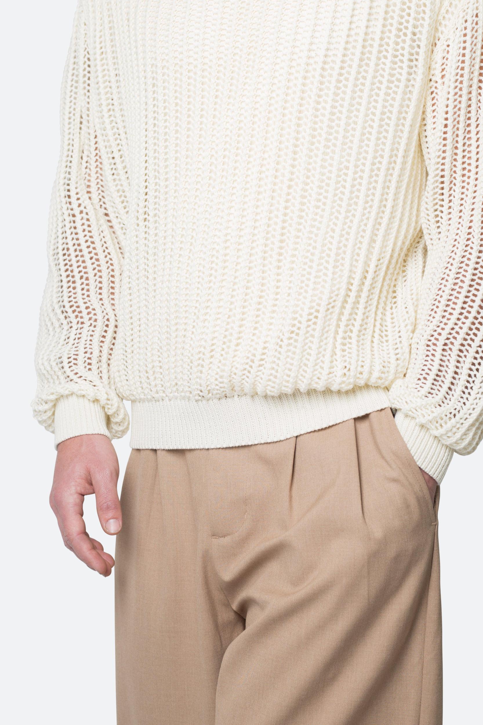 Mesh Knit Sweater - Cream Product Image
