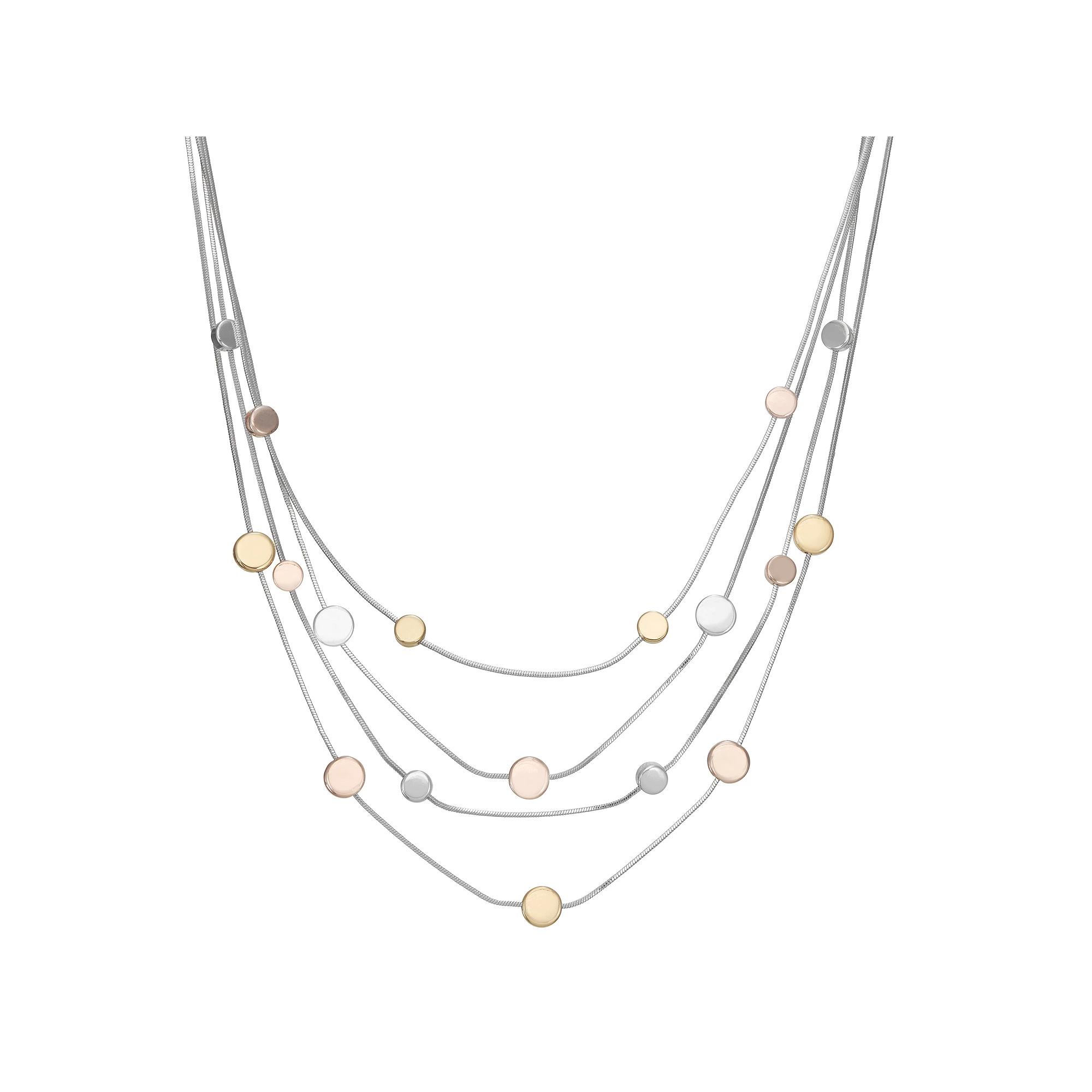 Napier Medallion Station Multi-Strand Necklace, Women's, Tone Product Image