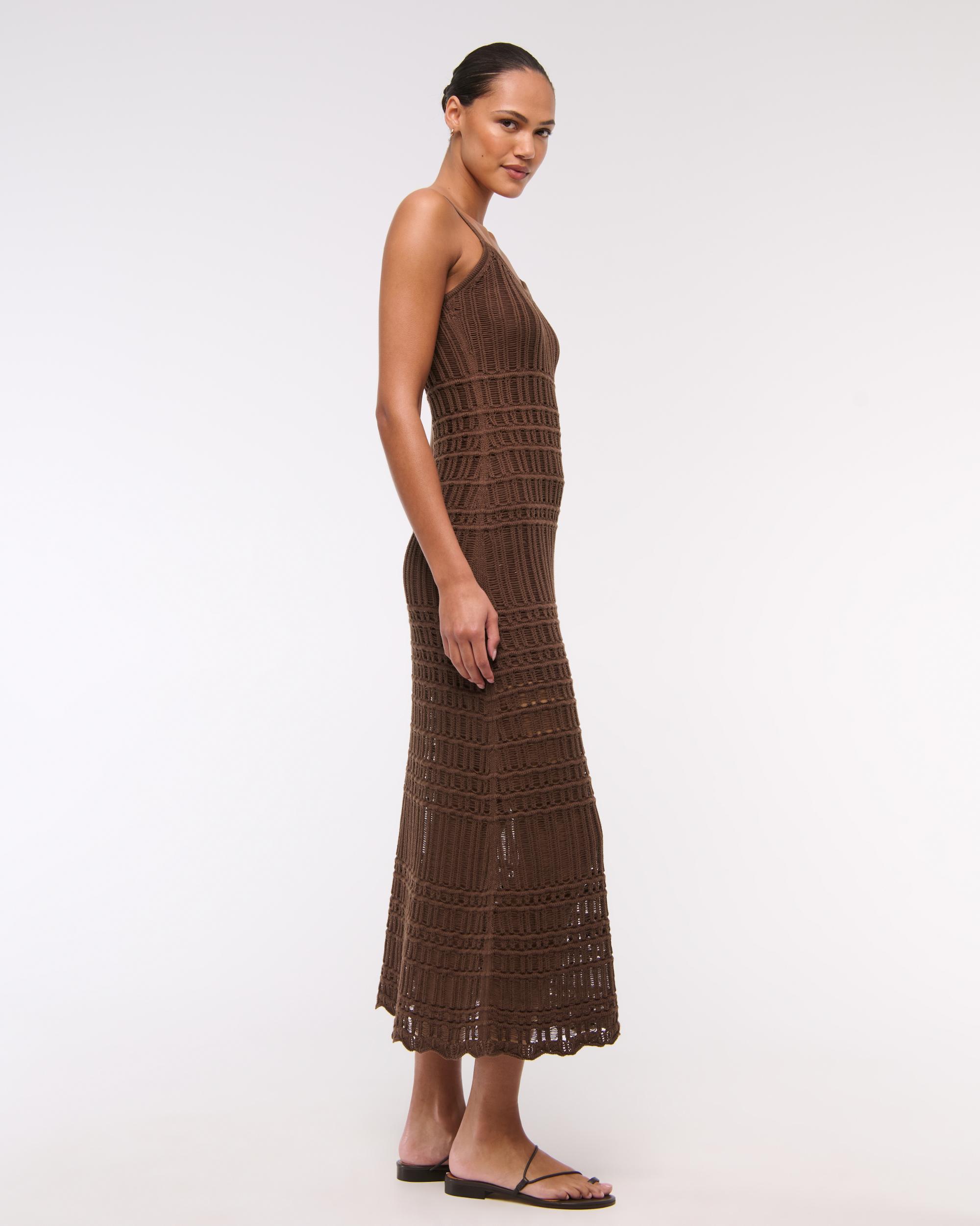 Crochet-Style Maxi Dress Product Image