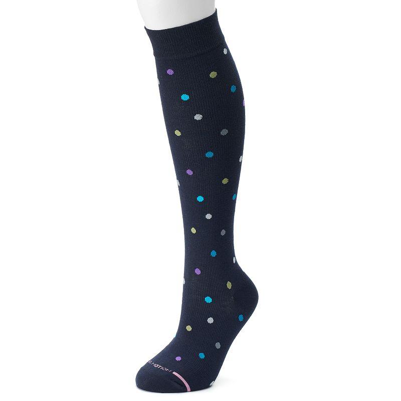 Dr. Motion Dotted Compression Knee-High Socks, Women's,  Product Image