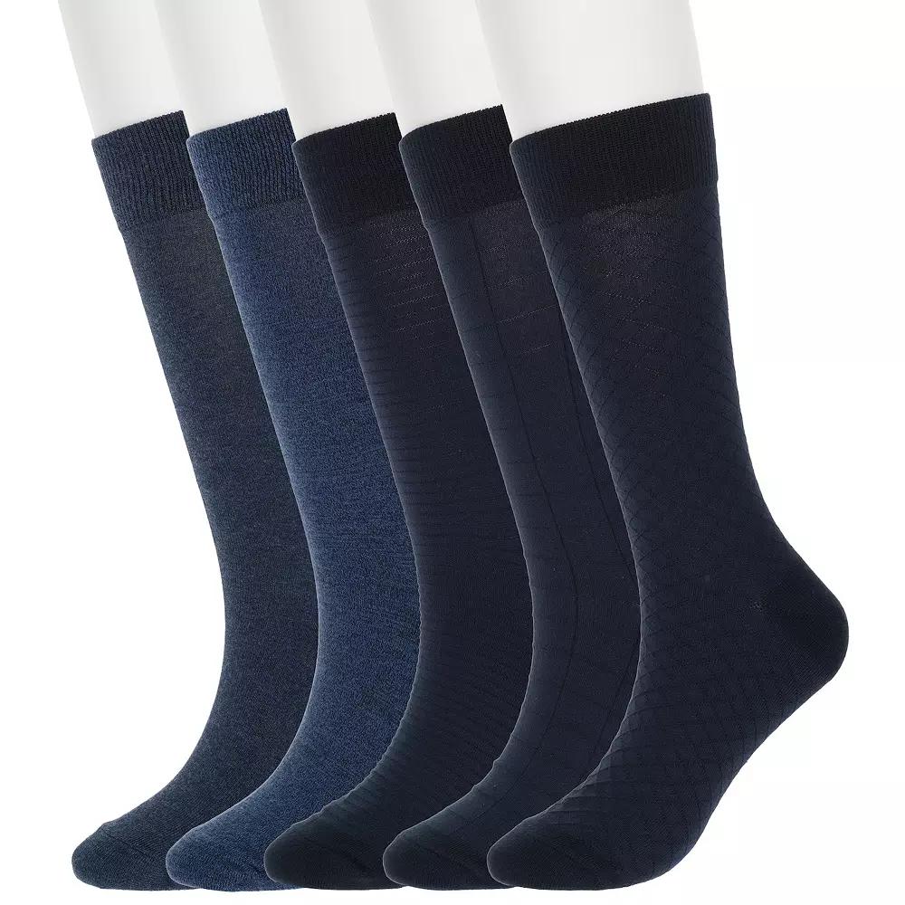 Men's Sonoma Goods For Life® 5-pack Socks, Assorted Blue Product Image