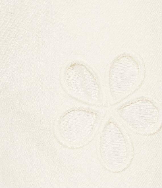 Chelsea & Violet Daisy Cutout Straight Leg High Rise Denim Jeans Product Image