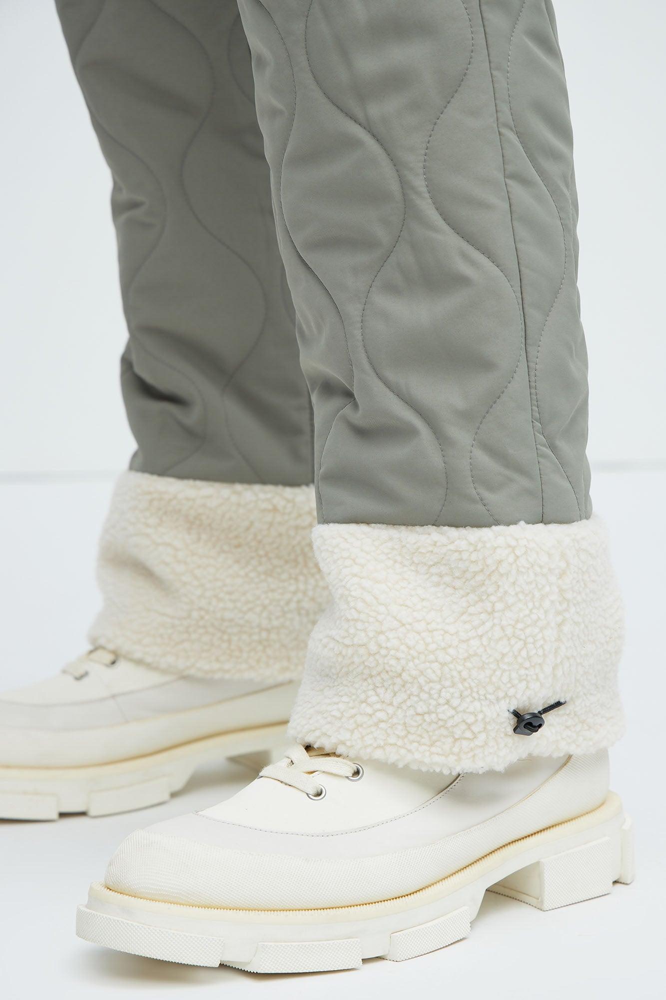 Shreddin' Slopes Straight Quilted Pants - Grey Product Image