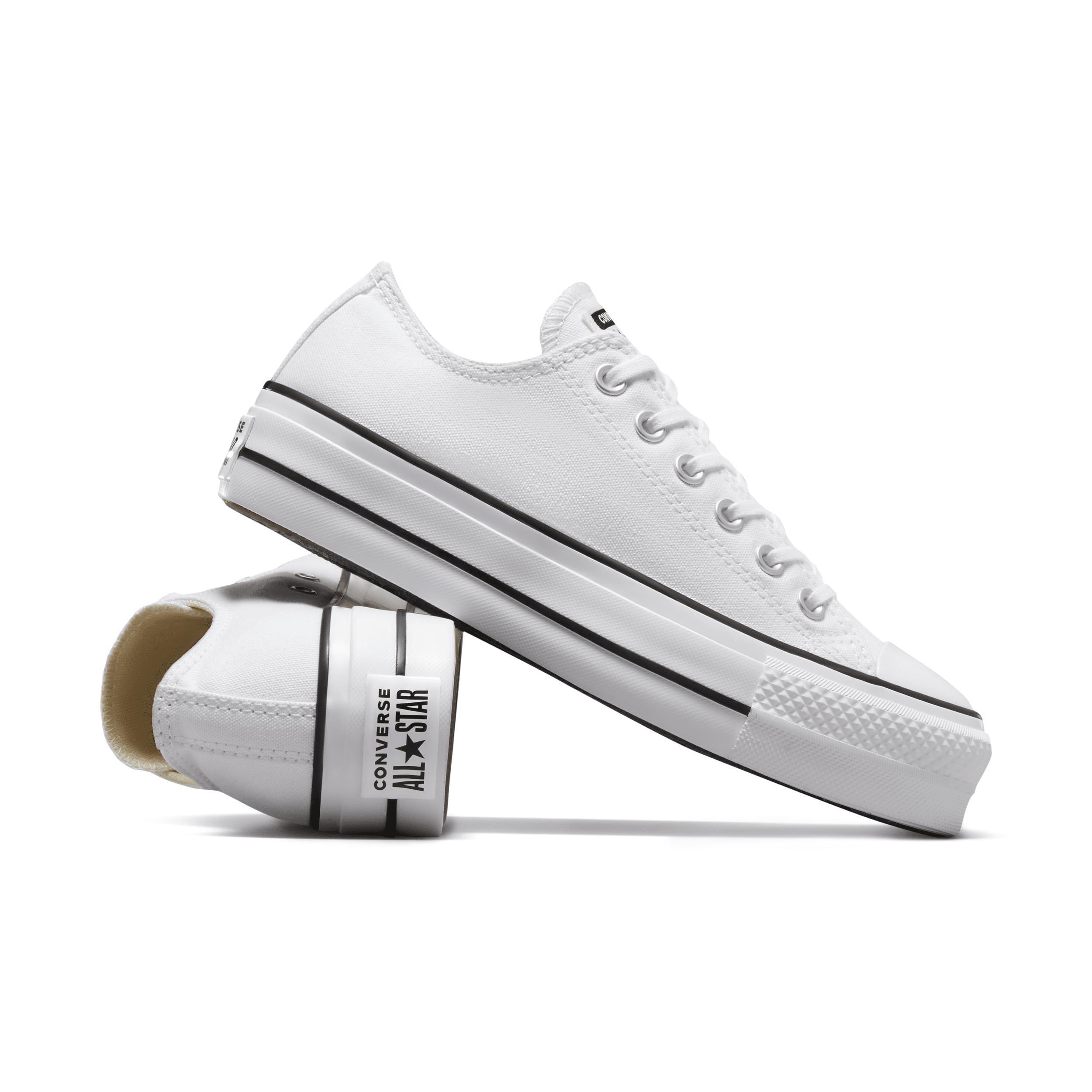 Converse Womens Converse All Star Platform Low Top - Womens Shoes Black/White Product Image