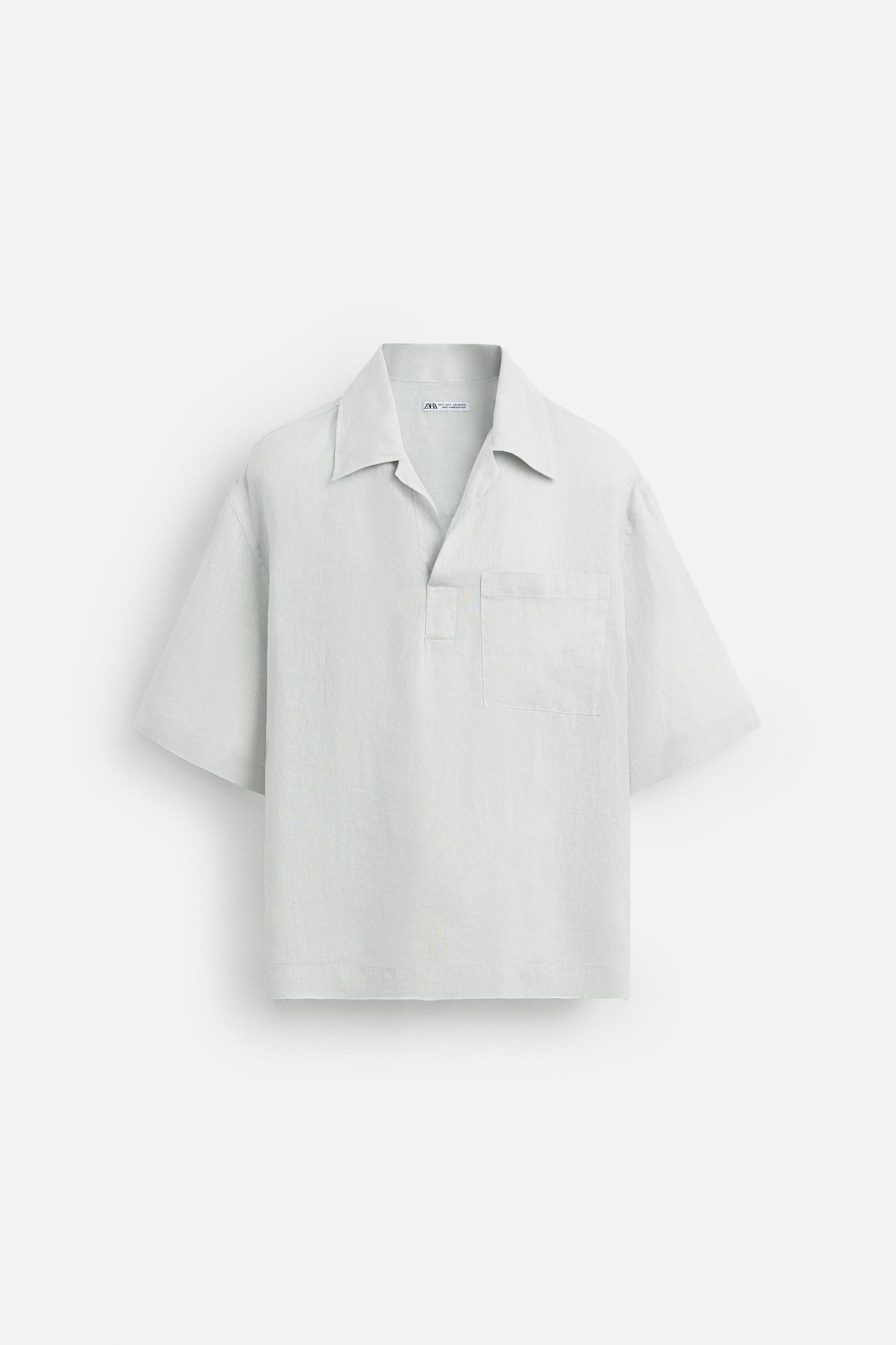100% LINEN POLO SHIRT Product Image