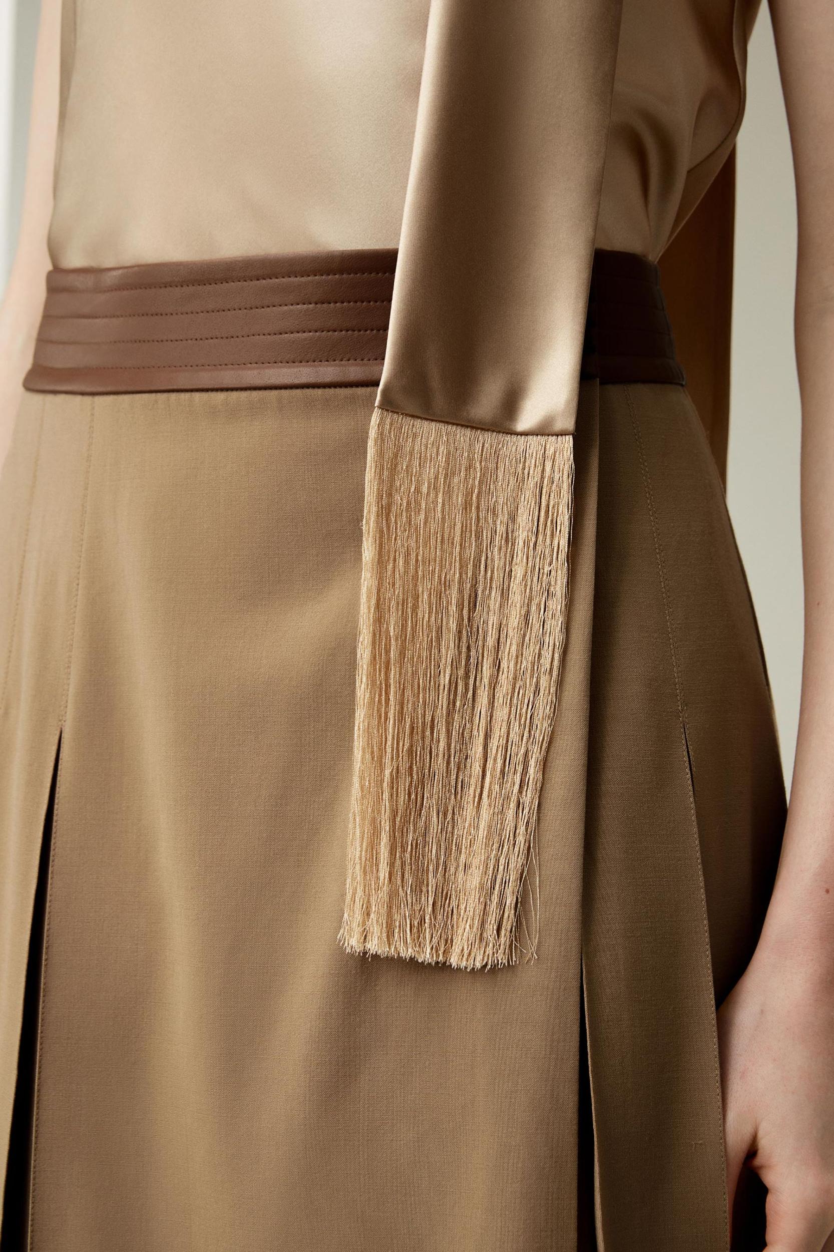 One-Shoulder Evening Watershine Silk Top Product Image