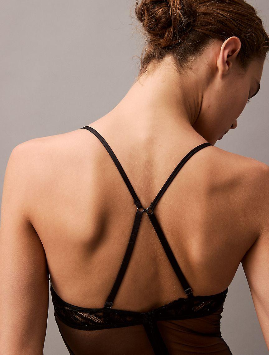 CK Black Floral Lace Bodysuit Product Image