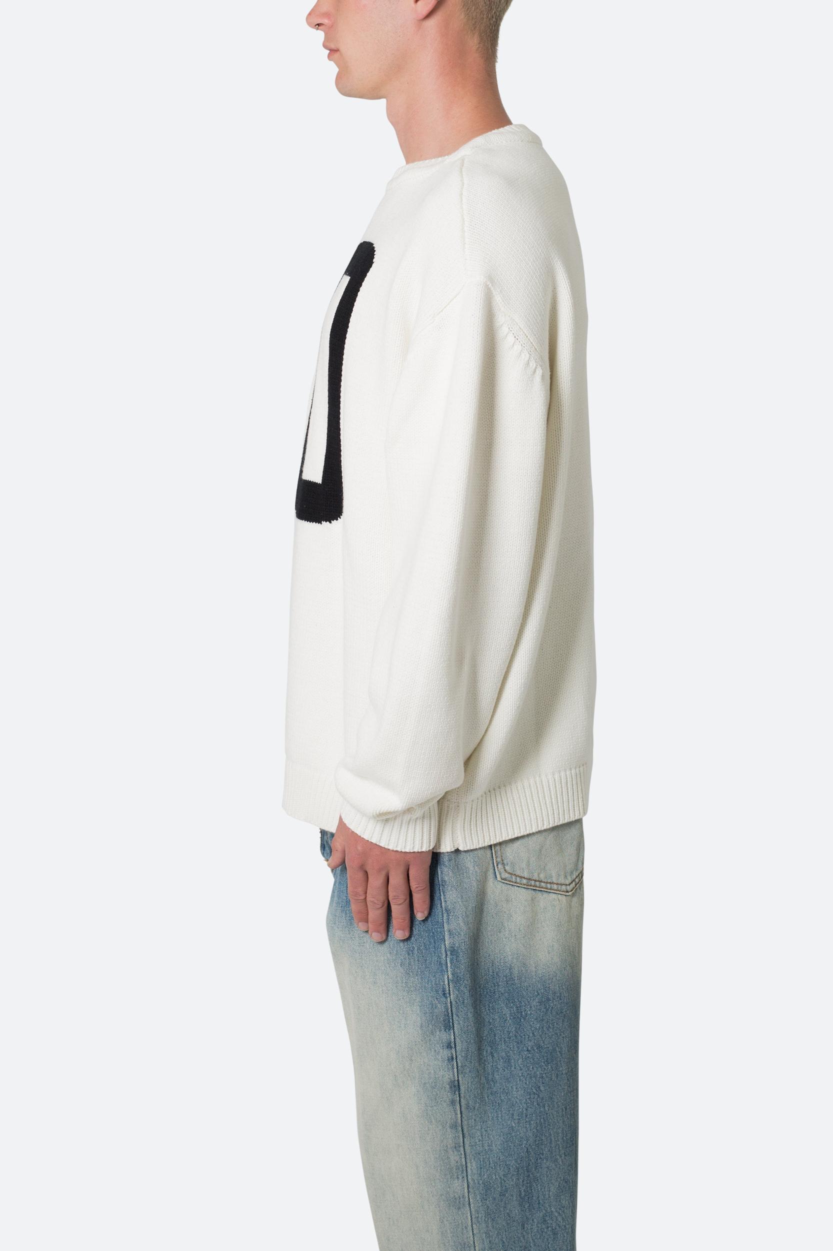 Varsity Knit Sweater - Off White Product Image