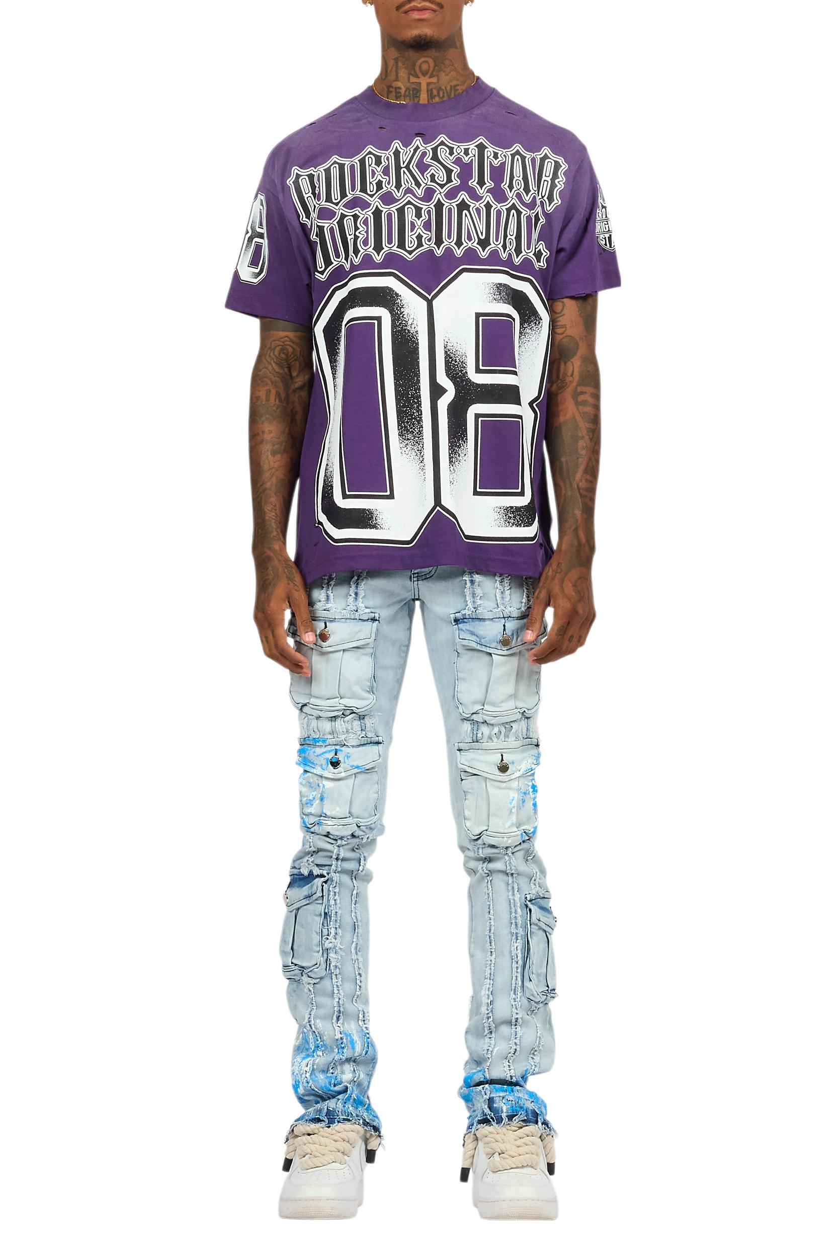 Alim Purple Oversized Graphic T-Shirt Male Product Image