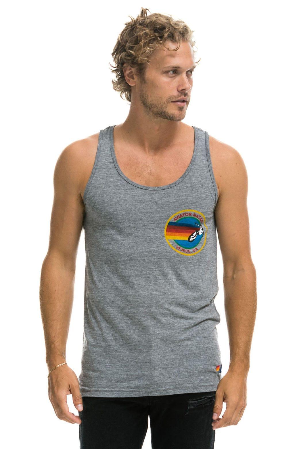 MEN'S AVIATOR NATION TANK - HEATHER GREY Male Product Image