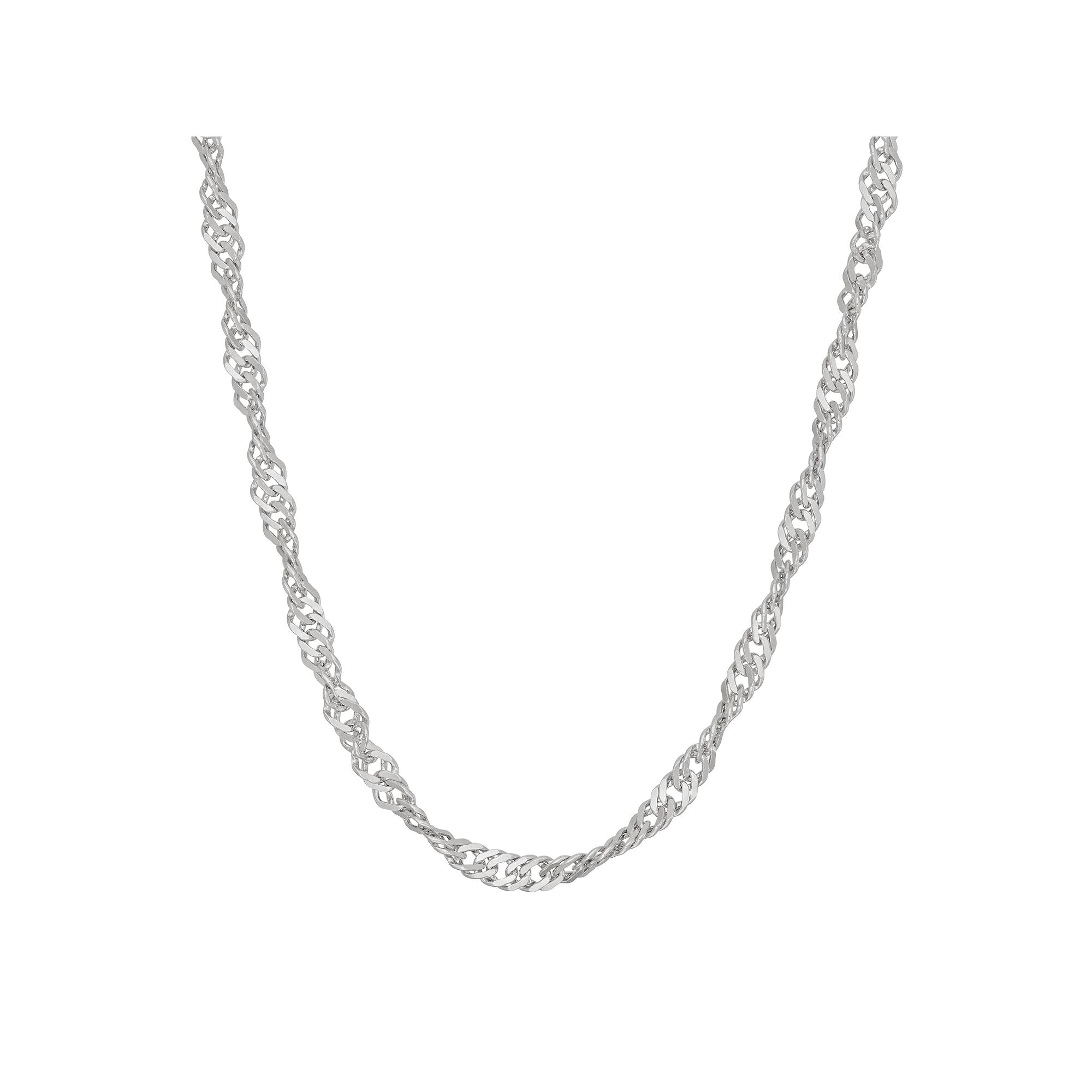 Jordan Blue Sterling Silver Disco Chain Necklace, Women's, Size: 24", Grey Product Image