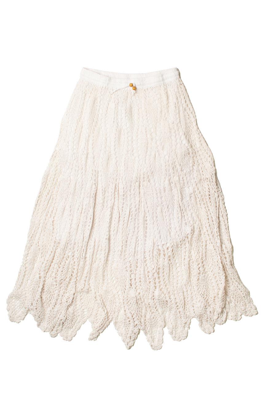 Natural Crochet Maxi Skirt Product Image
