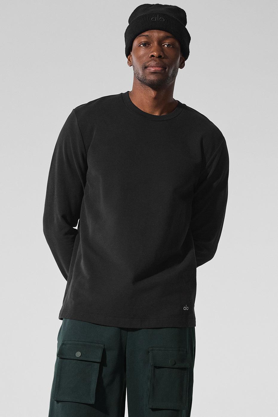 Double Take Long Sleeve Crew - Black Male Product Image