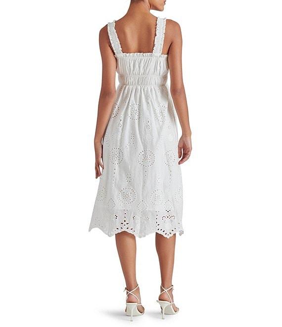 Steve Madden Essie Scoop Neck Sleeveless Eyelet Midi Dress Product Image