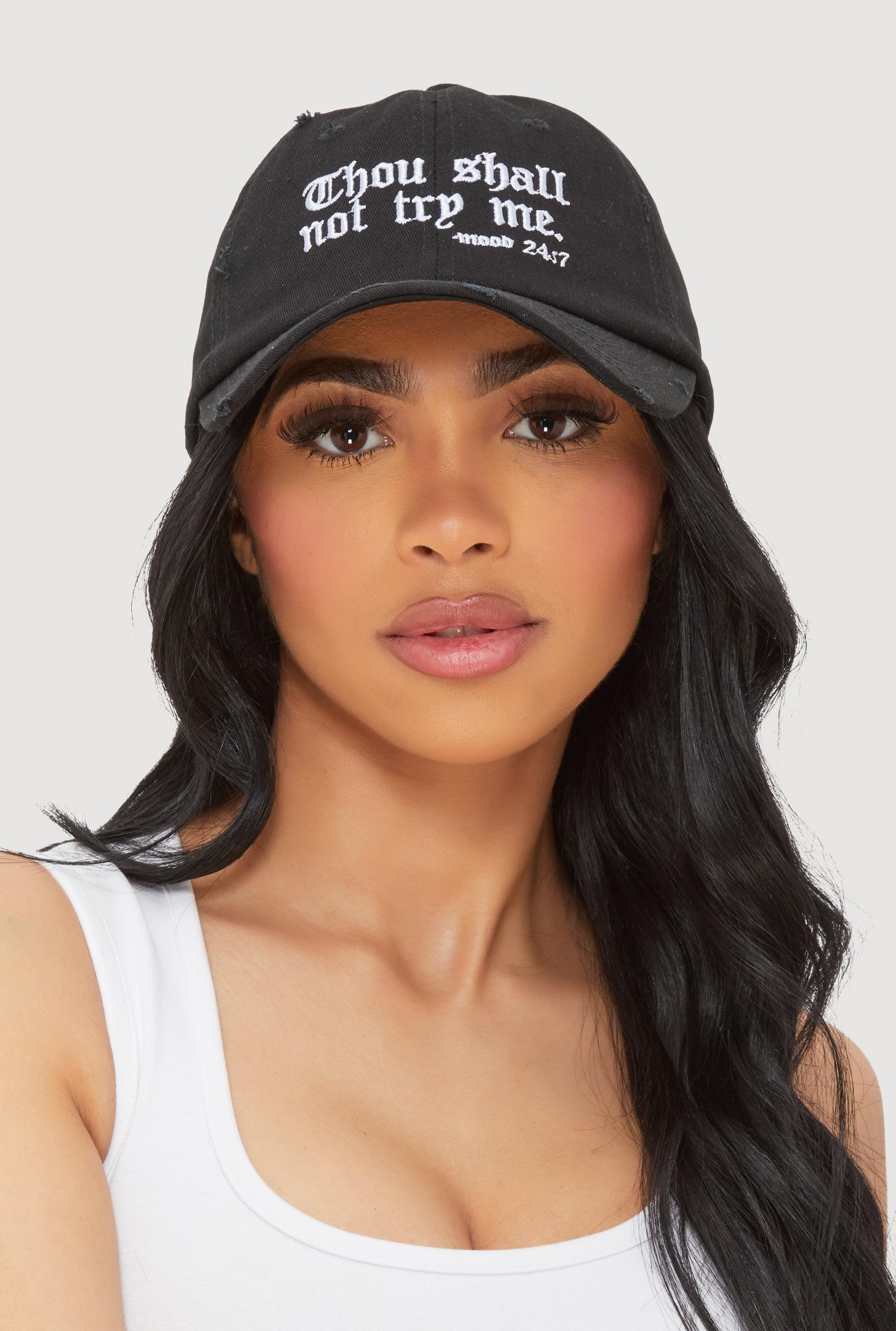 Thou Shall Not Try Me Baseball Cap Female Product Image