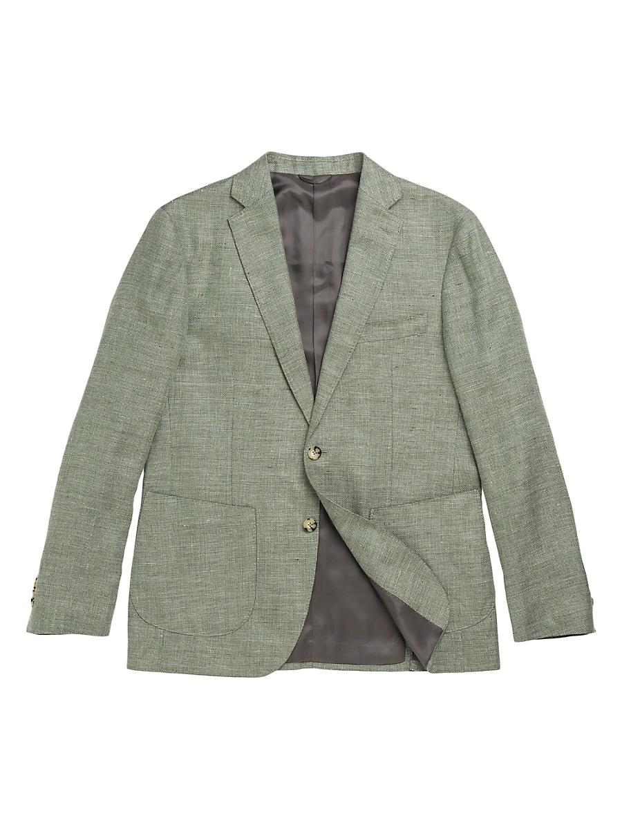 Mens The Cascades Wool & Linen-Blend Slim-Fit Two-Button Blazer Product Image