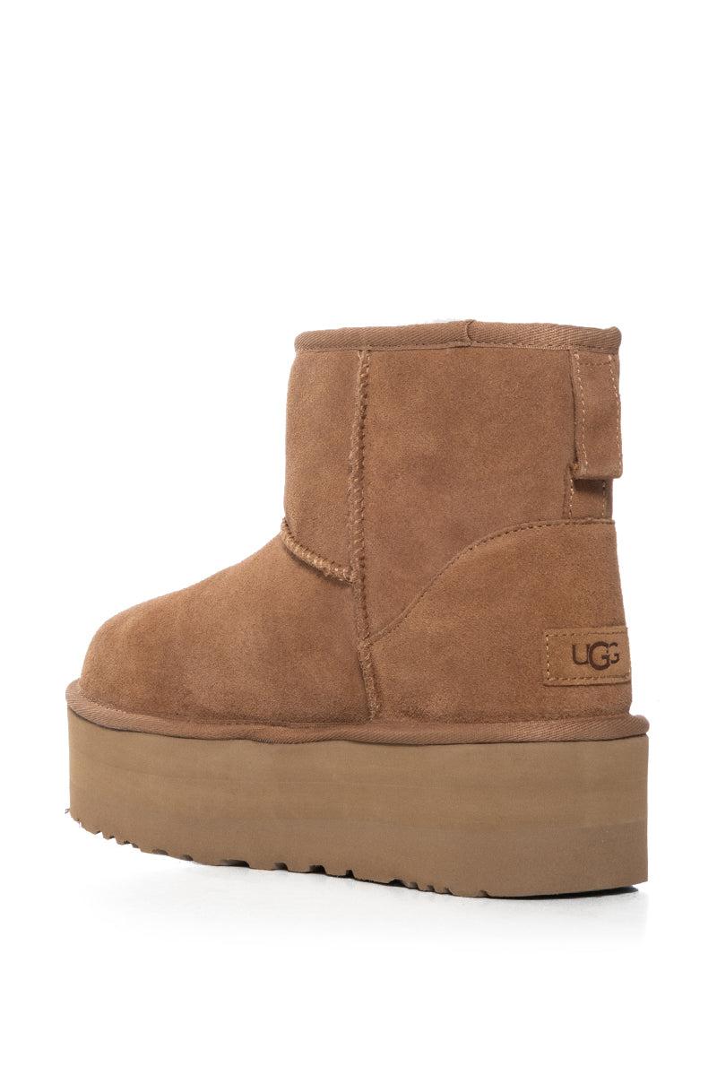 UGG CLASSIC MINI PLATFORM BOOTIE IN CHESTNUT Product Image