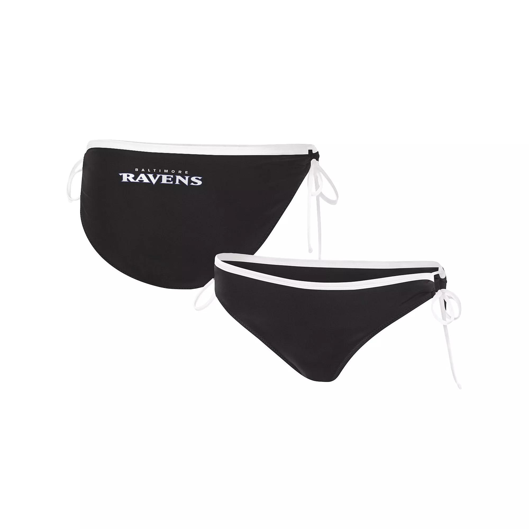 Women's G-III 4Her by Carl Banks Black Baltimore Ravens Perfect Match Bikini Bottom,  Product Image
