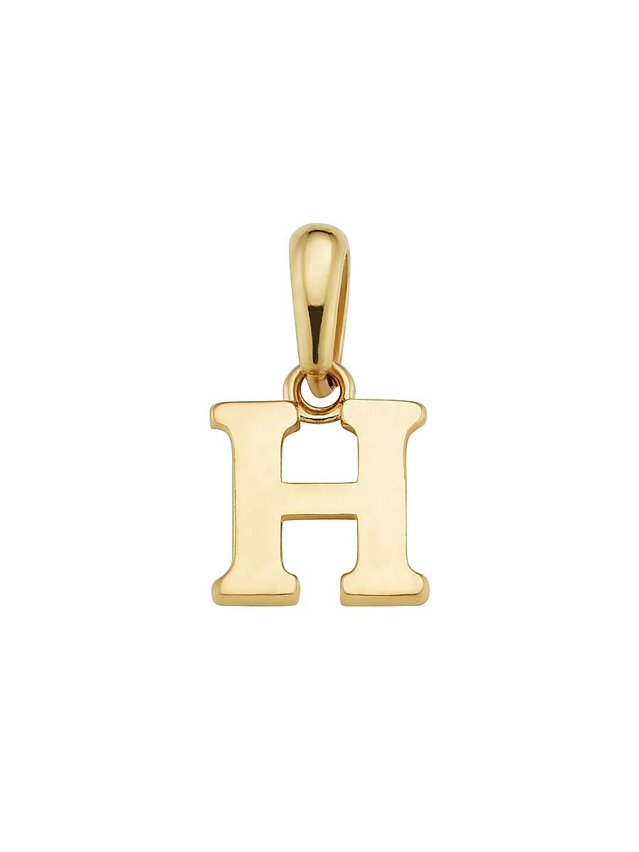 Womens 14K Yellow Gold My Letter Initial Pendant Charm Product Image