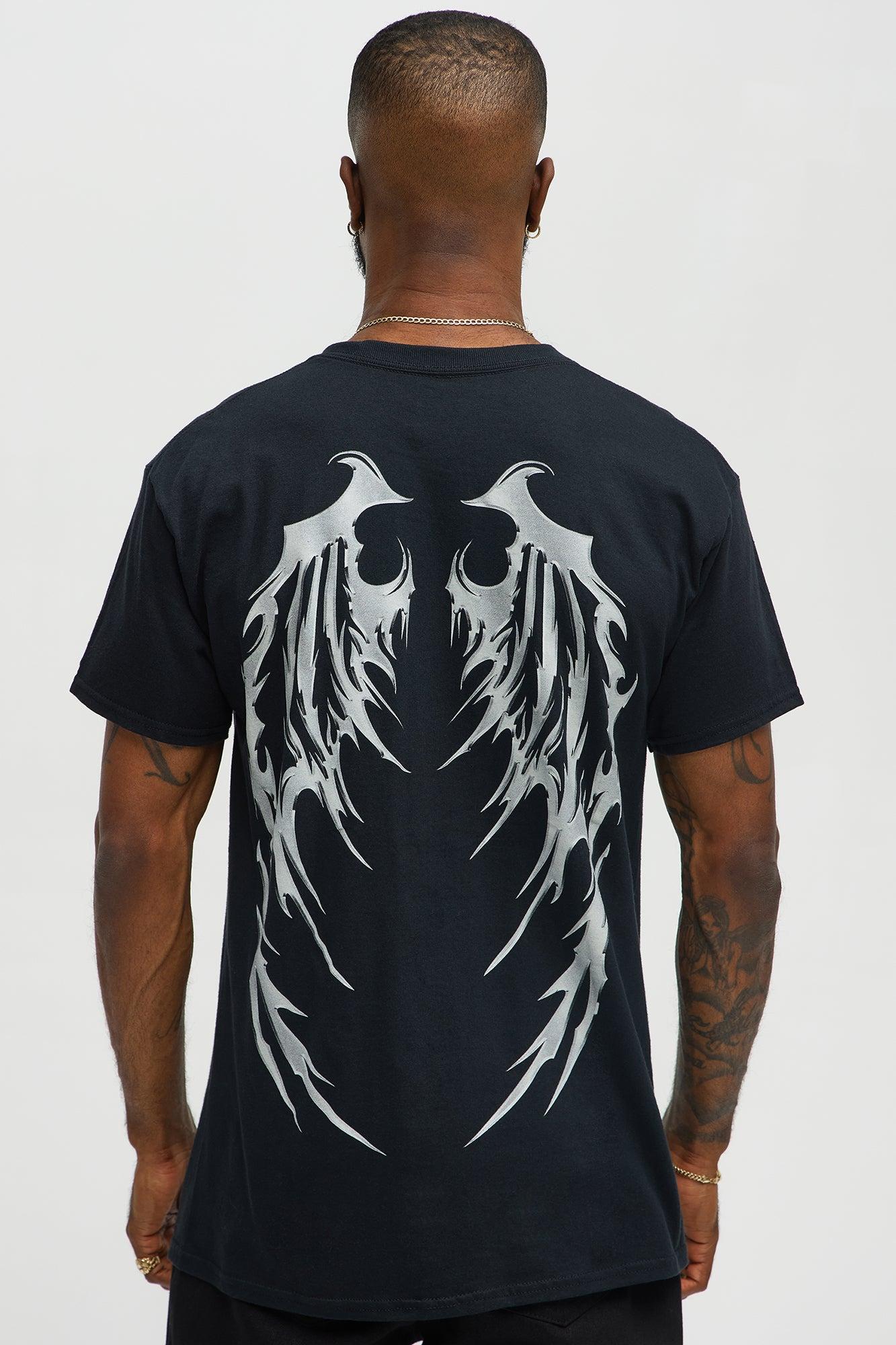 Winged Wraith Short Sleeve Tee - Black Male Product Image
