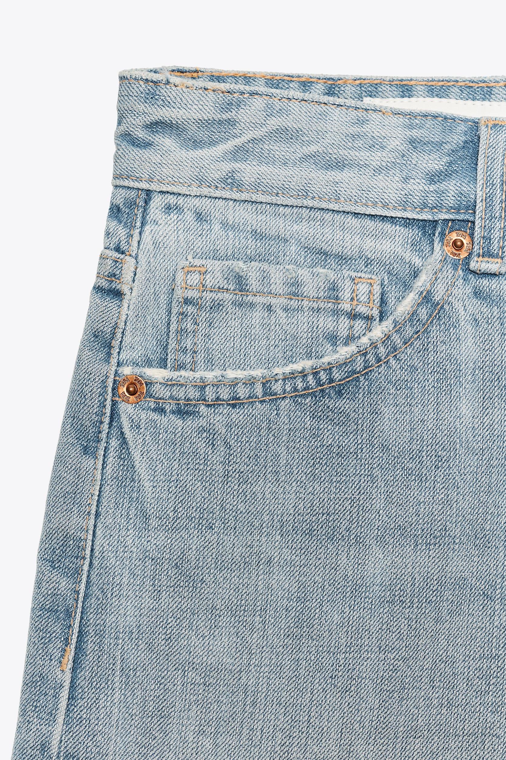 MID-RISE RIPPED TRF DENIM SHORTS Product Image