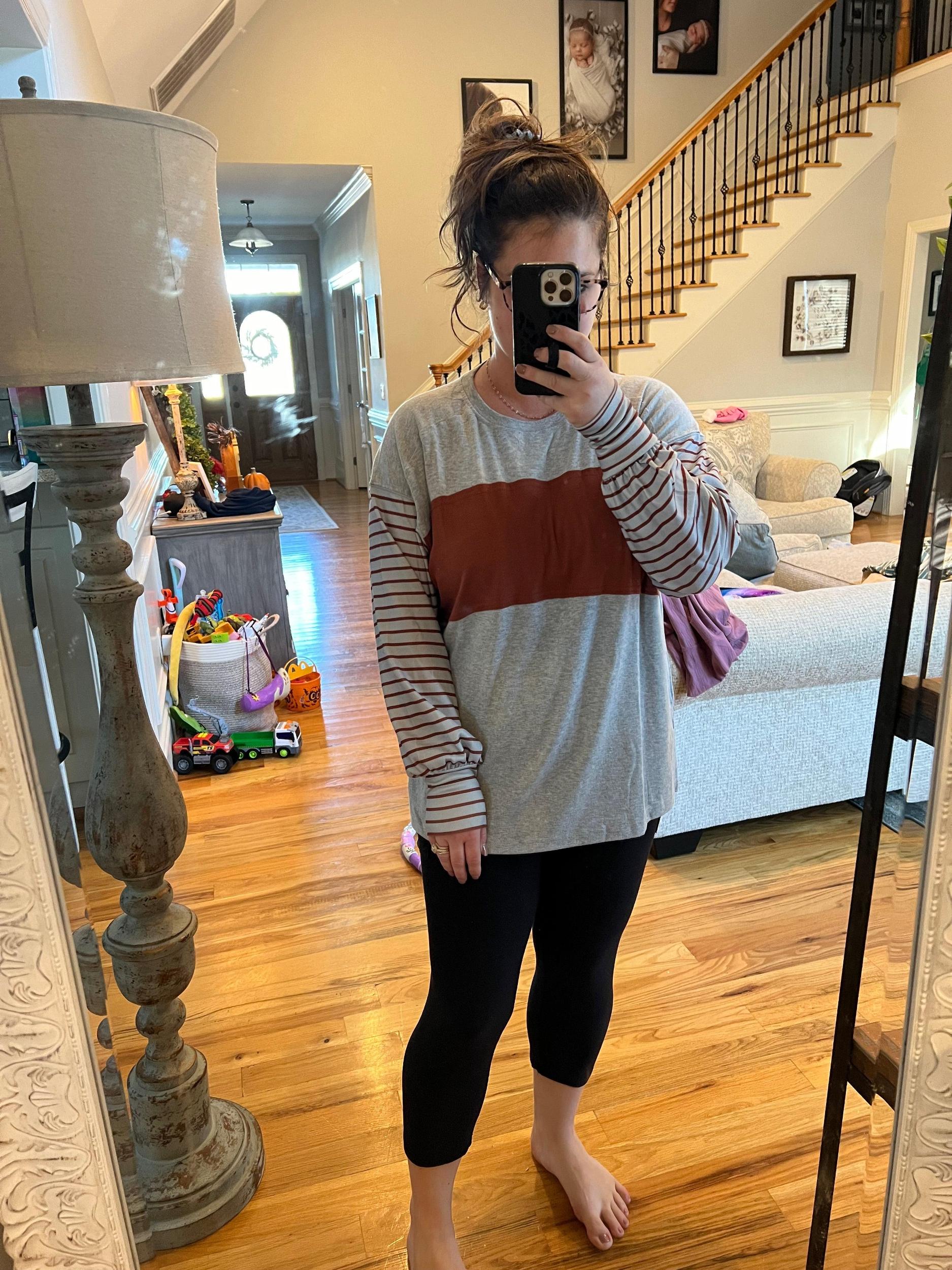 Pink Striped Top Product Image