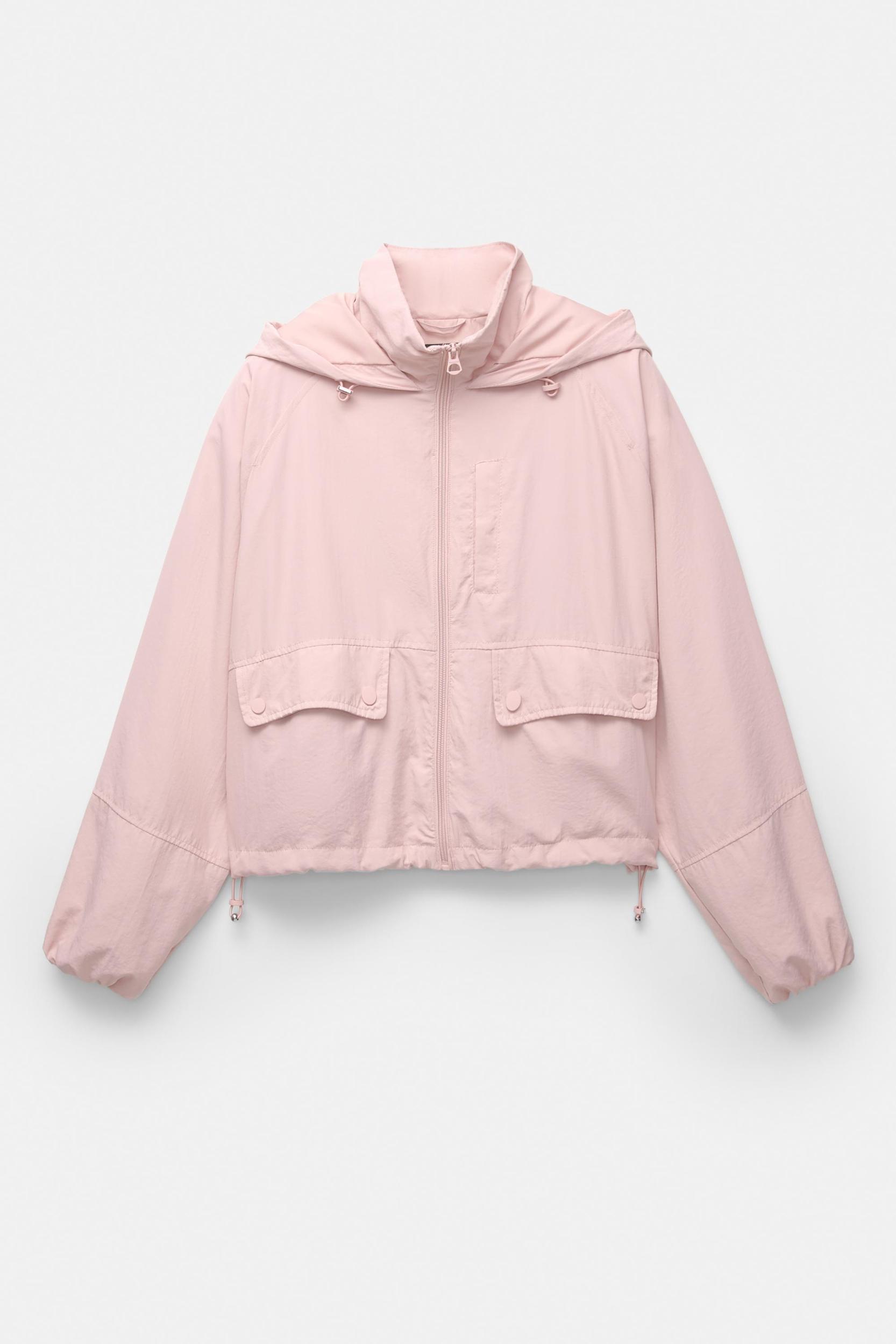 Short lightweight hooded jacket Product Image