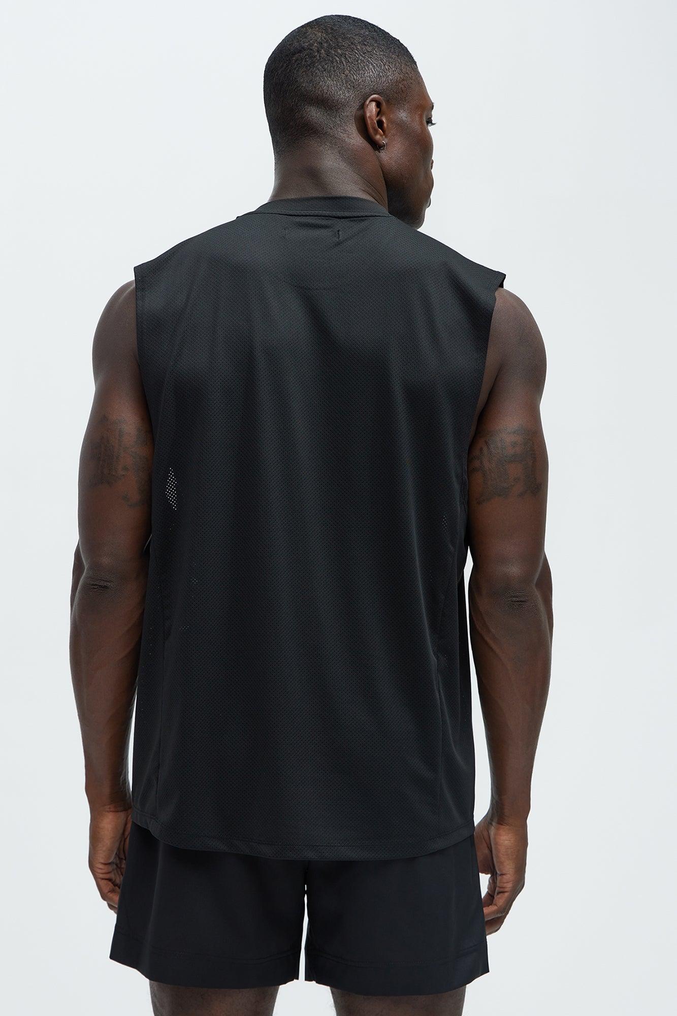 Vital Active Cut Off Tee - Black Product Image