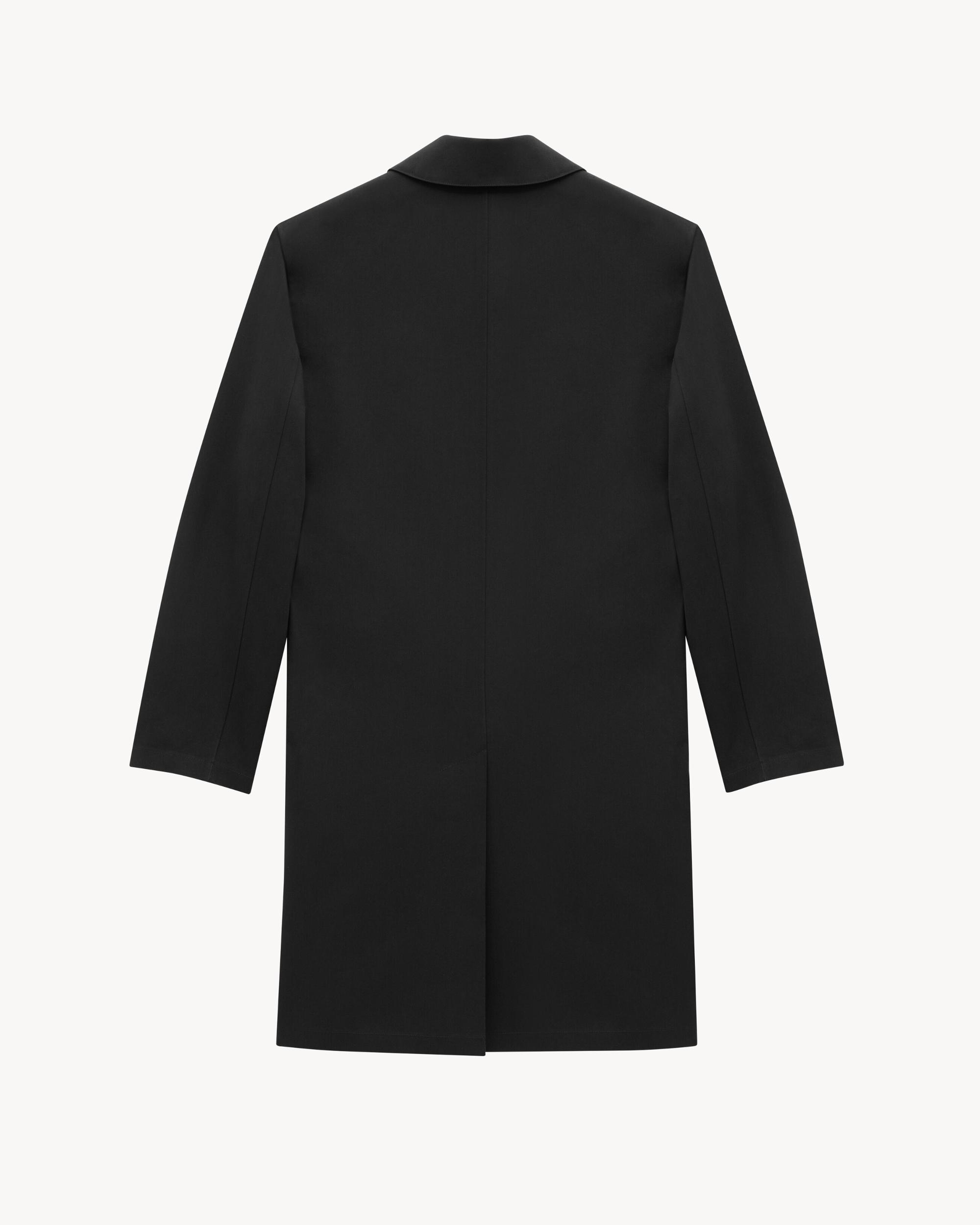 shearling-lined mac coat in nylon serge Product Image