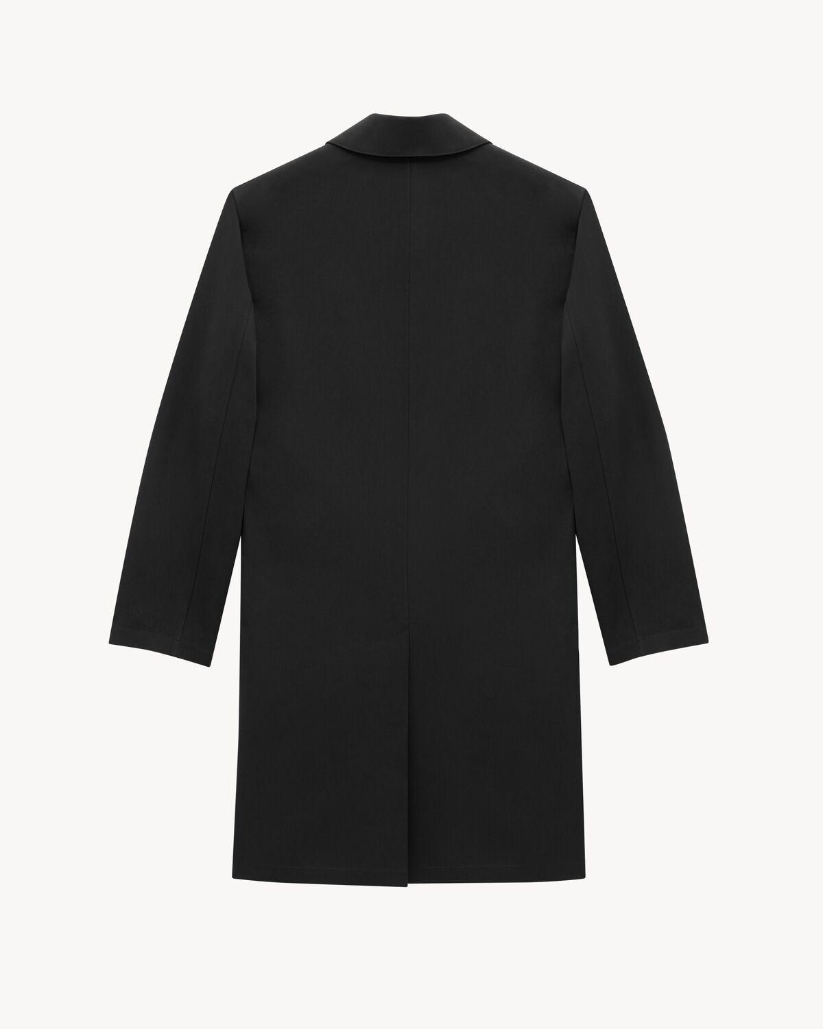 shearling-lined mac coat in nylon serge Product Image