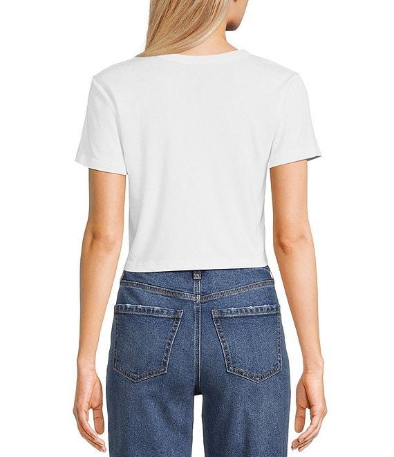 Junk Food ACDC 1983 On Tour Crew Neck Short Sleeve Cropped Graphic T-Shirt Product Image