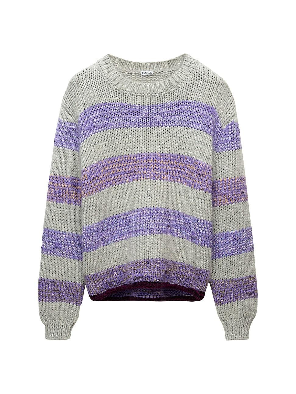 Mens Striped Wool-Blend Crewneck Sweater Product Image