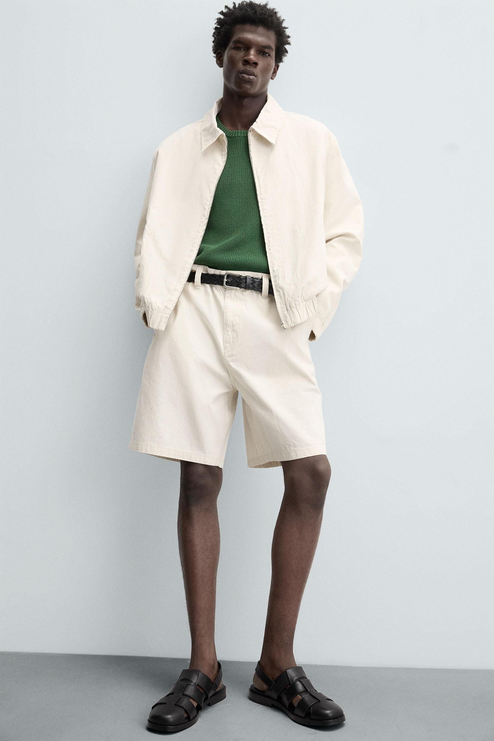 STRIPED TEXTURED JACKET Product Image