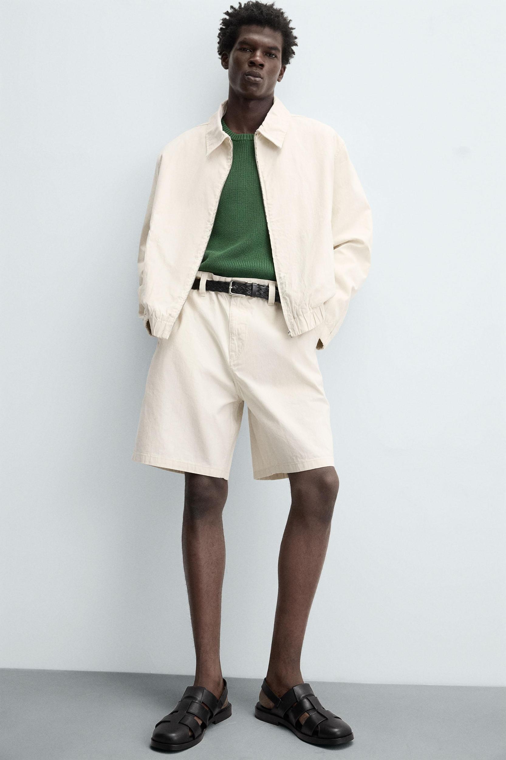 STRIPED TEXTURED JACKET Product Image