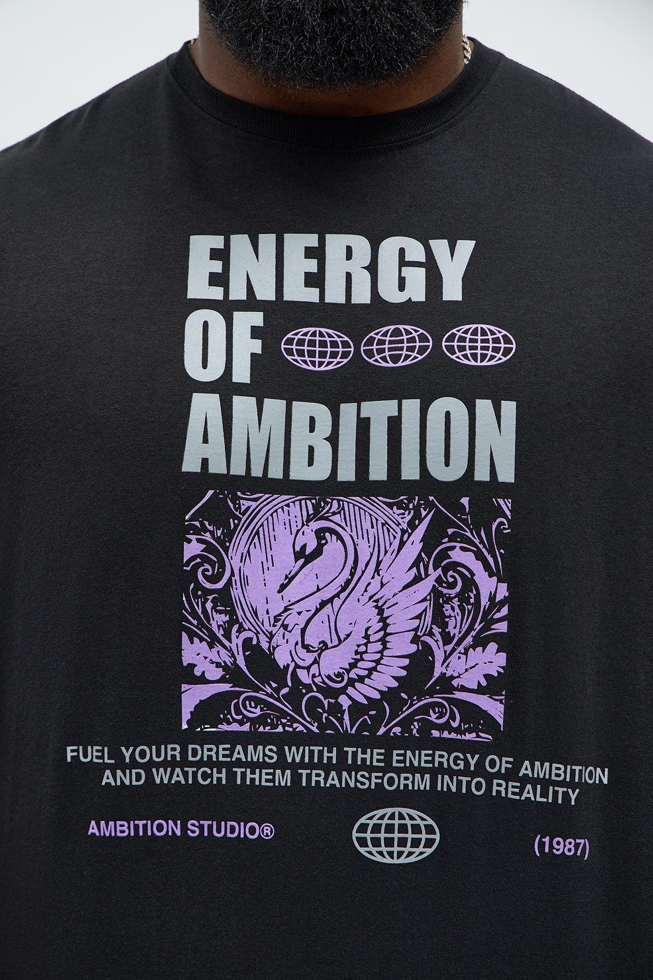 Energy Of Ambition Short Sleeve Tee - Black Product Image