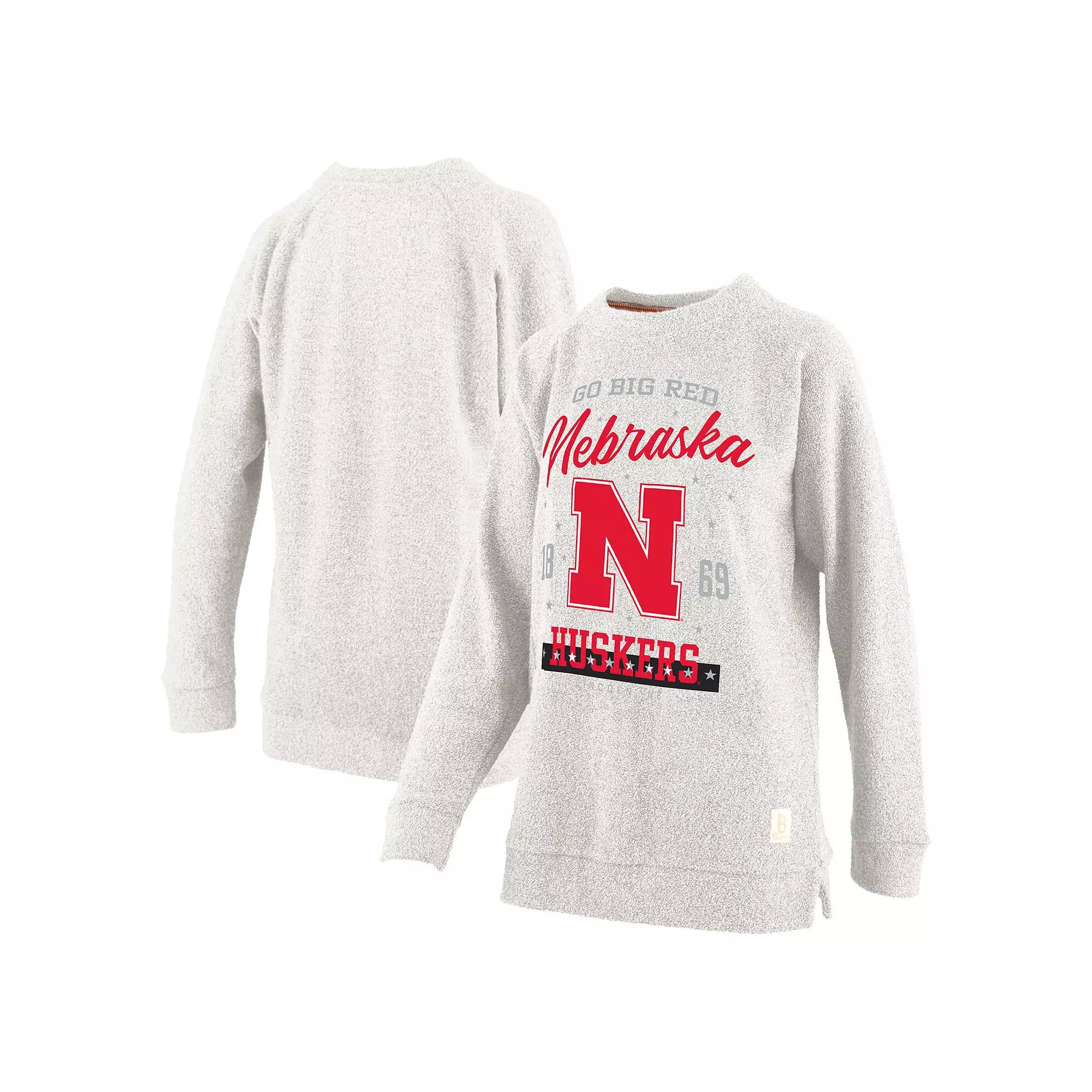 Women's Pressbox Oatmeal Nebraska Huskers Plus  Product Image