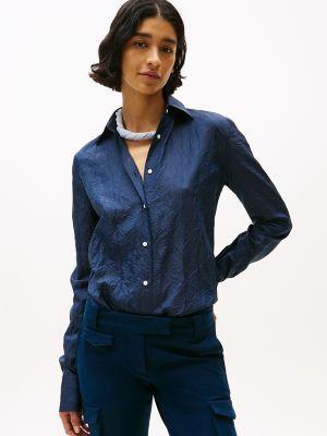 Crinkle Silk-Blend Shirt Product Image