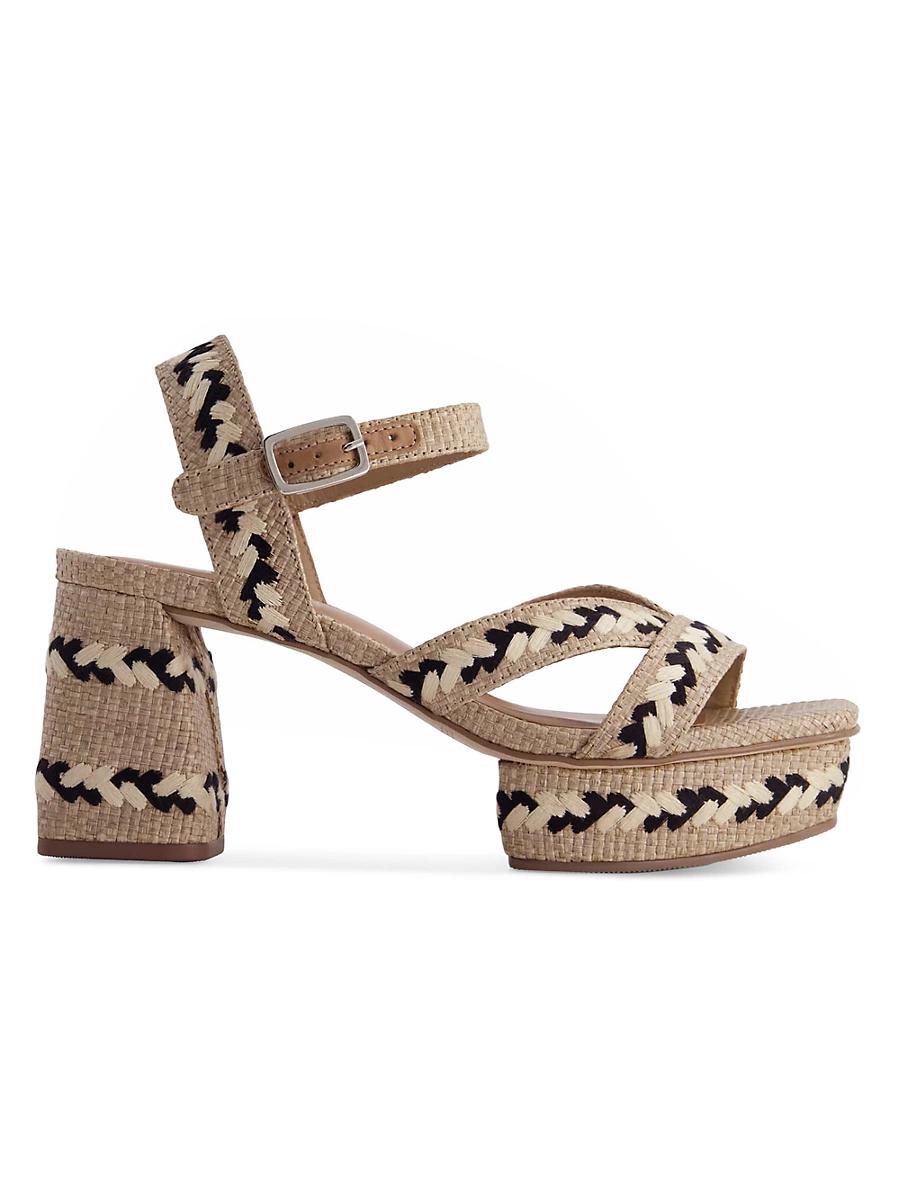 Womens Liana Embroidered Platform Sandals Product Image