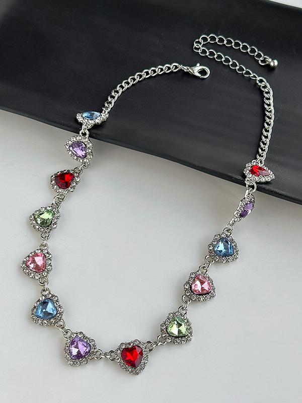 Geometric Heart Shape Necklaces Accessories Product Image