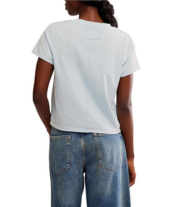Free People We The Free Everyday Crew Neck Short Sleeve Semi Cropped Tee Product Image