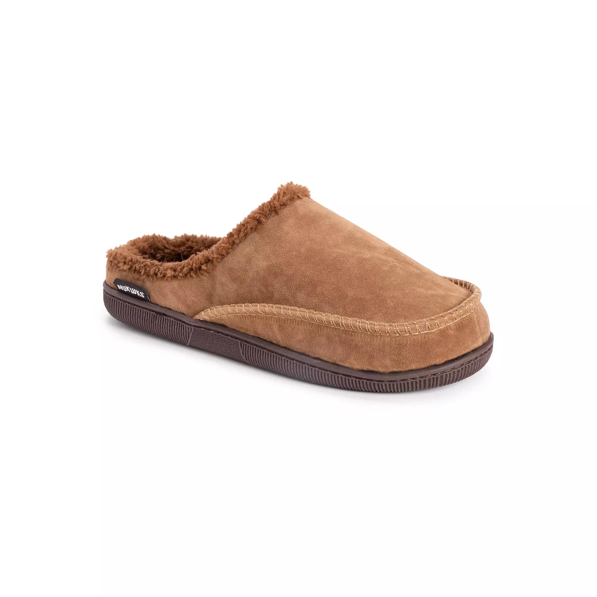 MUK LUKS Matt Printed Berber Men's Suede Clogs,  Product Image
