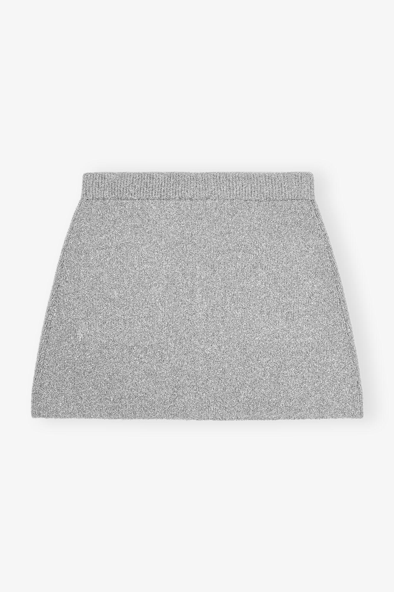 Silver Sparkle Mini Skirt Product Image