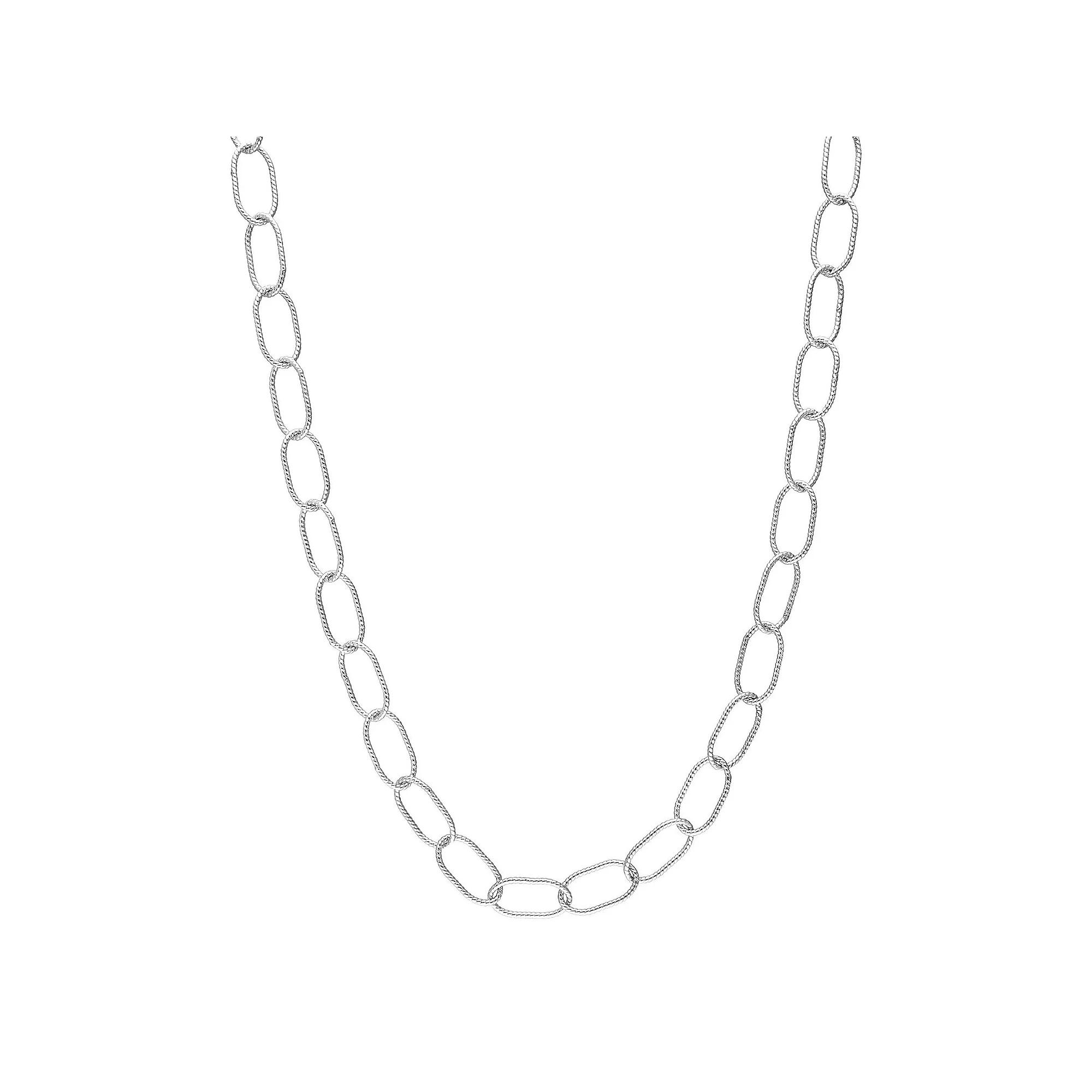 Stella Grace Sterling Silver 6.5 mm Twisted Rolo Chain Necklace, Womens Product Image