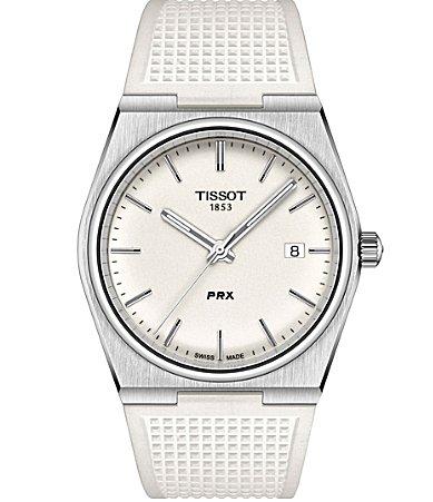 Tissot Mens Prx Automatic Stainless Steel Tonneau Bracelet Watch Product Image